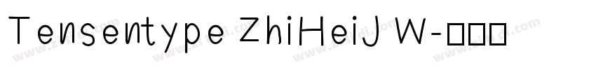 Tensentype ZhiHeiJ W字体转换
